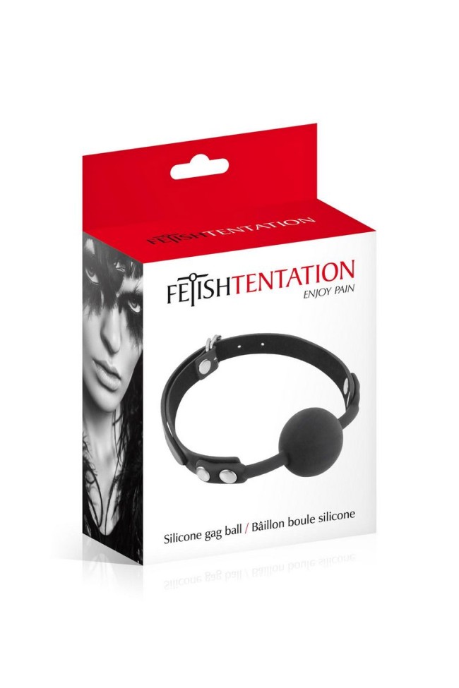 FETISH TENTATION Кляп, чёрный , длина 0.00см, диаметр 4.00см