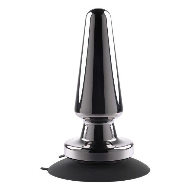 Advanced Metal Plug Анальная пробка с вибрацией и присоской , c вибрацией, длина 13.84см, диаметр 0.00см