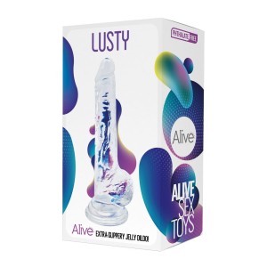 "Фаллоимитатор на присоске Lusty Jelly Dildo прозрачный , длина 18.00см, диаметр 3.20см"