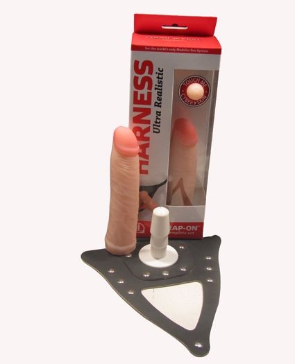 Фаллоимитатор на трусиках HARNESS, L 150 мм D 37 мм арт. 734003