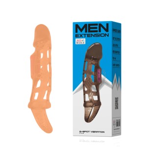 "Насадка-удлинитель MEN EXTENSION с вибратором , c вибрацией, длина 13.50см, диаметр 3.80см"