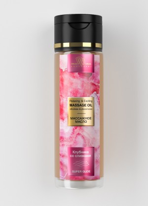 Массажное масло «Клубника в сливках», 250 мл , длина 0.00см, диаметр 0.00см