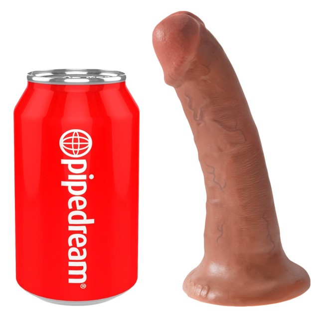 Фаллоимитатор King Cock реалистик, коричневый, 15,2 см
