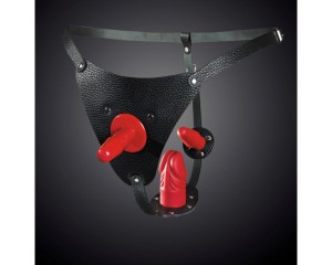 Кожаные ремни-трусики для страпон-насадок с плагом  , длина 0.00см, диаметр 2.00см