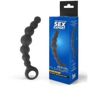 СТИМУЛЯТОР АНАЛЬНЫЙ цвет чёрный, L 150 мм D 19x22x31 мм арт. SEM-55033